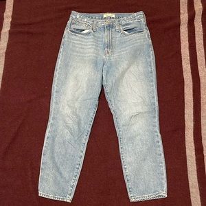 Madewell Mom Jeans size 28 light wash